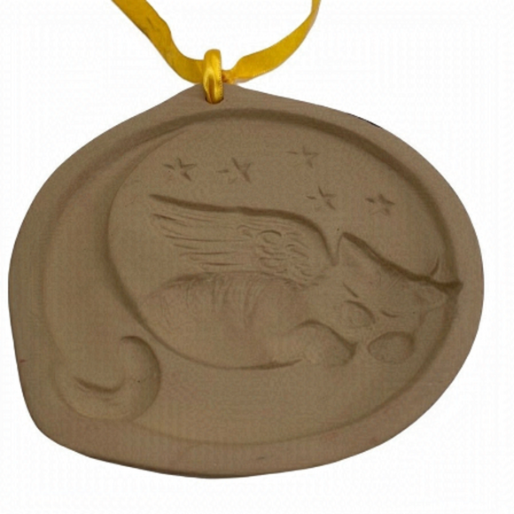 Brown Bag Cookie Art Mold Kitten Moon - Picture 1 of 7